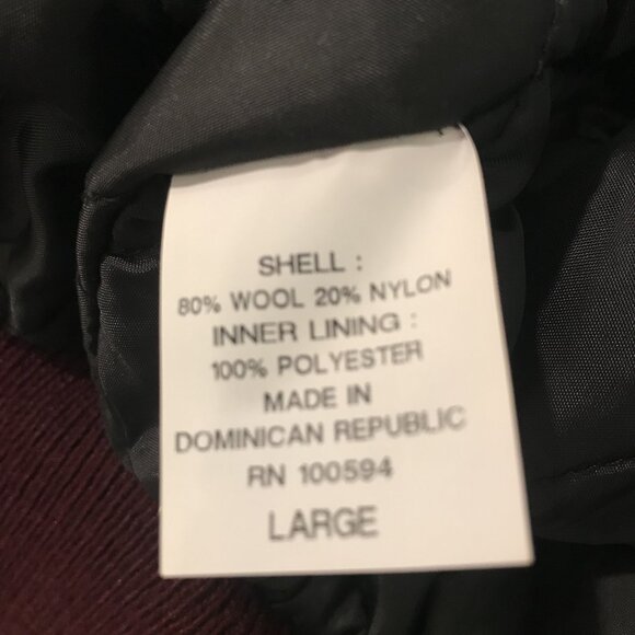 Neff Varsity Jacket Mens Large Wool Letterman Quilted Lined Classic - Picture 7 of 10